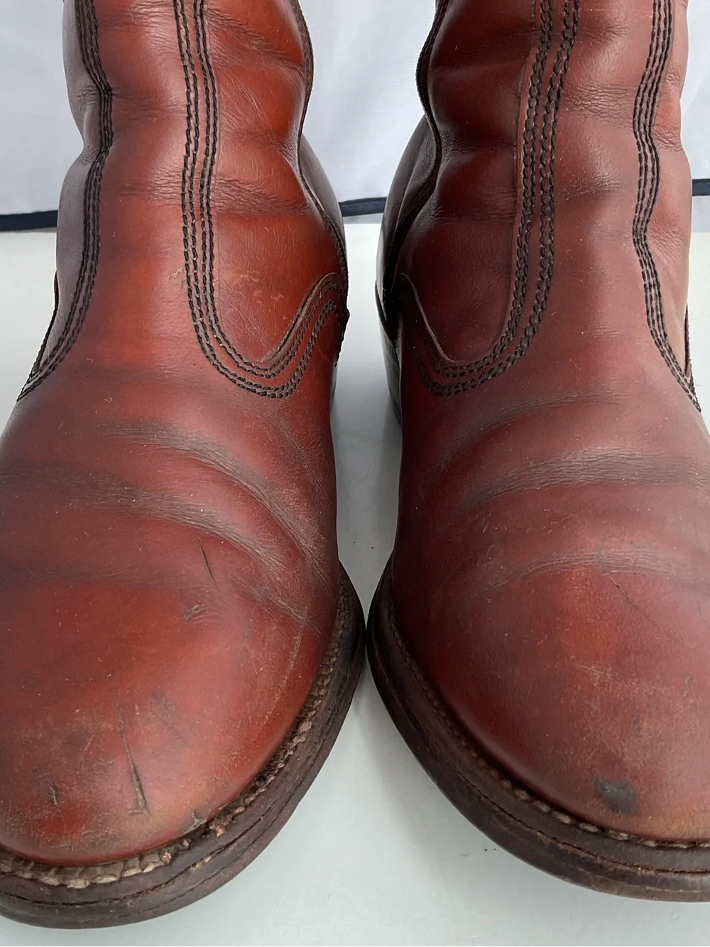 Handmade Brown Leather Side Zipper Ankle Boots #232/3065 Men’s Size 10.5 D